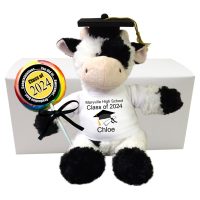 Personalized Graduation Cow Gift Set - 12" Tubby Wubby Cow - Image 2