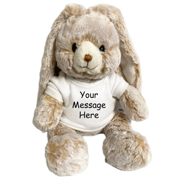 Personalized Stuffed Bunny Rabbit - 11 inch Small Tan Mopsy Bunny