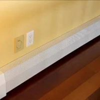 Baseboarders BC001-72 Basic Series 6 ft. Galvanized Steel Easy Slip-On Baseboard Heater Cover in White - Image 11
