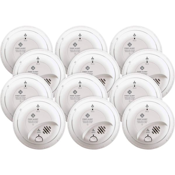 First Alert SC9120B-12pk BRK Brands Hardwire Combination Smoke/Carbon Monoxide Alarm with Battery Backup (12 Pack)