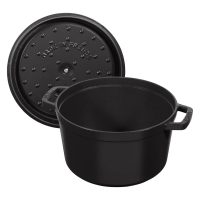 Staub Cast Iron 5 Quart Tall Cocotte Matte Black - Image 4