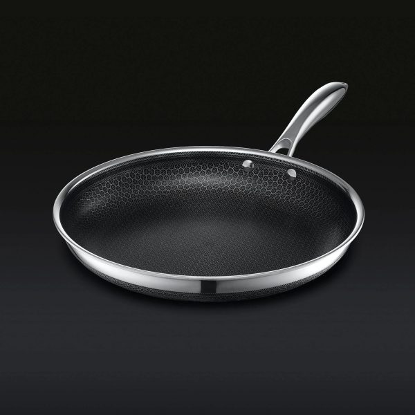 HexClad 12 inch Hybrid Stainless Steel Frying Pan