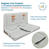 Ecr4kids Horizontal Wall-Mounted Baby Changing Station Wall-Mounted - Image 8