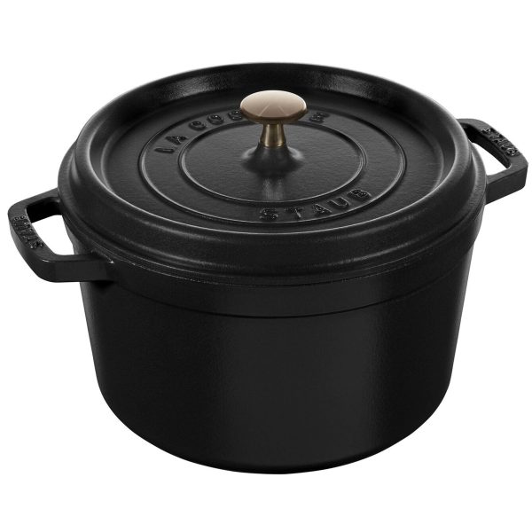 Staub Cast Iron 5 Quart Tall Cocotte Matte Black