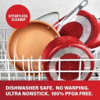 Gotham Steel 32 Piece Cookware Set, Bakeware and Food Storage Set, Nonstick Pots and Pans, Red - Image 11