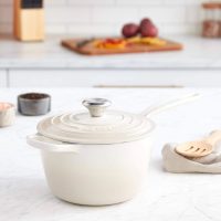 Le Creuset 2.25-Quart Signature Cast Iron Saucepan - Meringue - Image 8