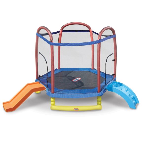 Little Tikes 7' Climb 'n Slide Trampoline with Enclosure