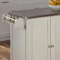 White Stainless Top Kitchen Cart - Liberty - Image 4
