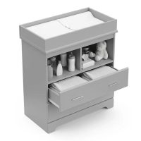 Storkcraft - Brookside 2 Drawer Changing Chest - Pebble Gray - Image 8