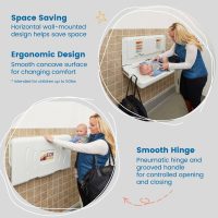 Ecr4kids Horizontal Wall-Mounted Baby Changing Station Wall-Mounted - Image 6