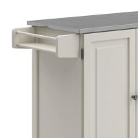 White Stainless Top Kitchen Cart - Liberty - Image 7