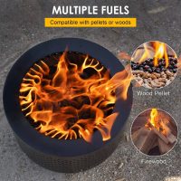 STBoo Smokeless Fire Pits for Outside with Portable Carrying Storage Bag, 20x14 inch Firepits Outdoor Wood Burning, Low Smoke Outdoor Fireplace for - Image 6