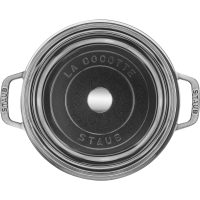 Staub 4 Quart Cocotte with Glass Lid - Graphite Grey - Image 3