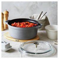 Staub 4 Quart Cocotte with Glass Lid - Graphite Grey - Image 7