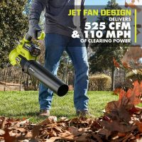 Ryobi 40V 110 MPH 525 CFM Cordless Battery Variable-Speed Jet Fan Leaf Blower - Image 7