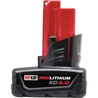 Milwaukee M12 12-Volt Lithium-Ion Cordless Portable Inflator Kit with 4.0 Ah Battery, Charger and Bonus 2.0 Ah Battery Pack - Image 4