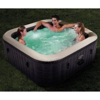 Intex PureSpa Plus Greystone Inflatable Hot Tub, 94 x 28 inch, with Phone Tray, White - Image 2