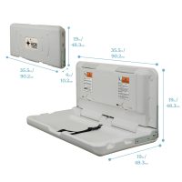 Ecr4kids Horizontal Wall-Mounted Baby Changing Station Wall-Mounted - Image 3