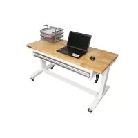 Husky 52 in. Adjustable Height Work Table with 2-Drawers in White - Image 10