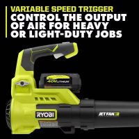 Ryobi 40V 110 MPH 525 CFM Cordless Battery Variable-Speed Jet Fan Leaf Blower - Image 9