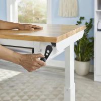Husky 52 in. Adjustable Height Work Table with 2-Drawers in White - Image 4