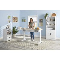 Husky 52 in. Adjustable Height Work Table with 2-Drawers in White - Image 9