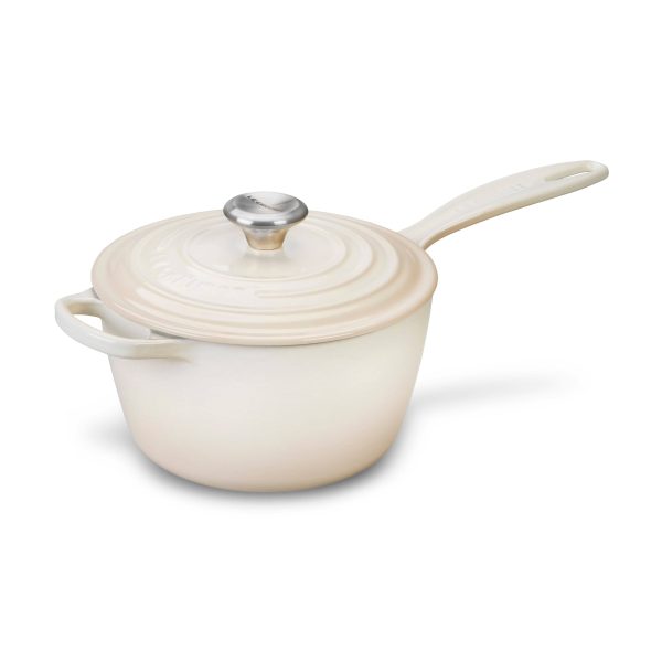 Le Creuset 2.25-Quart Signature Cast Iron Saucepan - Meringue