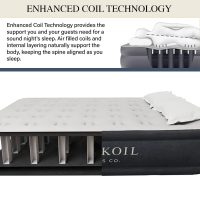 King Koil Luxury Air Mattress Queen with Built-in Pump for Home 20 Queen Size Inflatable Airbed Luxury Double High Adjustable Blow Up Mattress Durable - Image 2