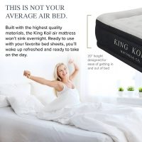 King Koil Luxury Air Mattress Queen with Built-in Pump for Home 20 Queen Size Inflatable Airbed Luxury Double High Adjustable Blow Up Mattress Durable - Image 5