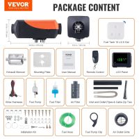 VEVOR DIESEL Air Heater 27,296 BTU 12V DIESEL Heater 8KW with Remote Control & LCD 10L Fuel Tank Other Fuel Type Space Heater - Image 7