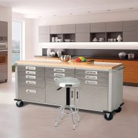 Seville Classics UltraHD Rolling Workbench - Granite - Image 5