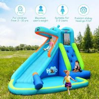 Inflatable Water Slide, Hippo Themed Bounce House - Image 2