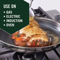 HexClad 8 inch Hybrid Stainless Steel Frying Pan, Nonstick - Image 2