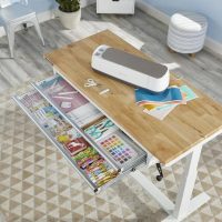 Husky 52 in. Adjustable Height Work Table with 2-Drawers in White - Image 11