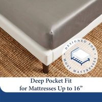 100% Bamboo Bed Sheets, Royal Blue, King Size - Image 11