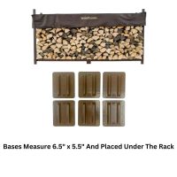 Woodhaven Black Firewood Rack - Black Cover - 8' - Image 2