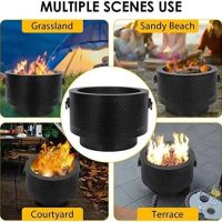 STBoo Smokeless Fire Pits for Outside with Portable Carrying Storage Bag, 20x14 inch Firepits Outdoor Wood Burning, Low Smoke Outdoor Fireplace for - Image 2