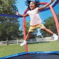 Little Tikes 7' Climb 'n Slide Trampoline with Enclosure - Image 2