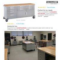 Seville Classics UltraHD Rolling Workbench - Granite - Image 10