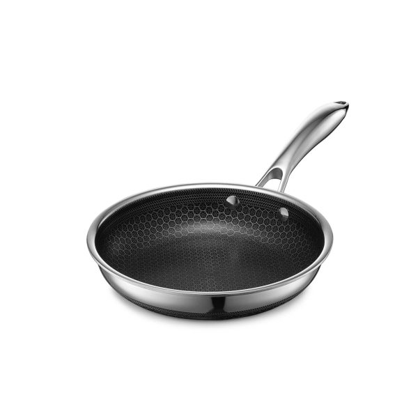 HexClad 8 inch Hybrid Stainless Steel Frying Pan, Nonstick