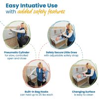 Ecr4kids Horizontal Wall-Mounted Baby Changing Station Wall-Mounted - Image 10