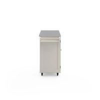 White Stainless Top Kitchen Cart - Liberty - Image 10