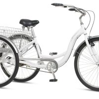 Schwinn Meridian Adult Tricycle Bike Mens and Womens Three Wheel Beach Cruiser 26-inch Wheels Low Step-Through Frame Wide Seat Rear Folding Basket Sin - Image 3