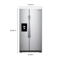 Whirlpool 36-Inch Wide Side-By-Side Refrigerator - 24 Cu. ft. Stainless Steel - Image 9