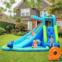 Inflatable Water Slide, Hippo Themed Bounce House - Image 4