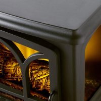 StyleWell Kingham 1,000 Sq. ft. Panoramic Infrared Electric Stove in Black with Electronic Thermostat - Image 2