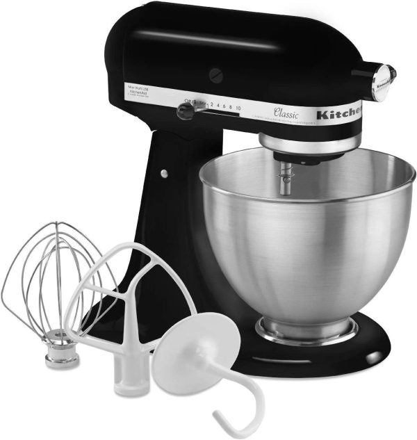 KitchenAid Classic Series 4.5 Quart Tilt-Head Stand Mixer Onyx Black