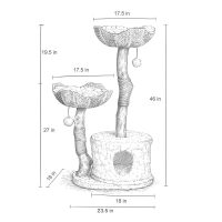 Mau Lifestyle Cento Cat Tree, White , - Image 7