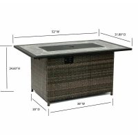 Deko Living 20lbs Wicker GAS Outdoor Firepit Table - COB10002 - Image 7