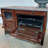 Stepnext Cast Iron Stove with Oven | Cast Iron Fireplace | Baking Stove Cooker Stove Warming Stove | Tiny House Stove Cabin Stove (Brown Cast Iron Coo - Image 3
